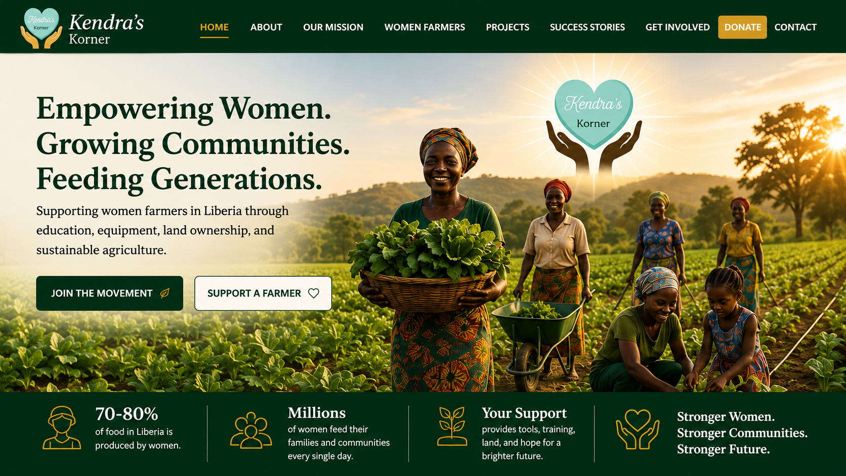 Kendra's Korner — Empowering women. Growing communities. Feeding generations.